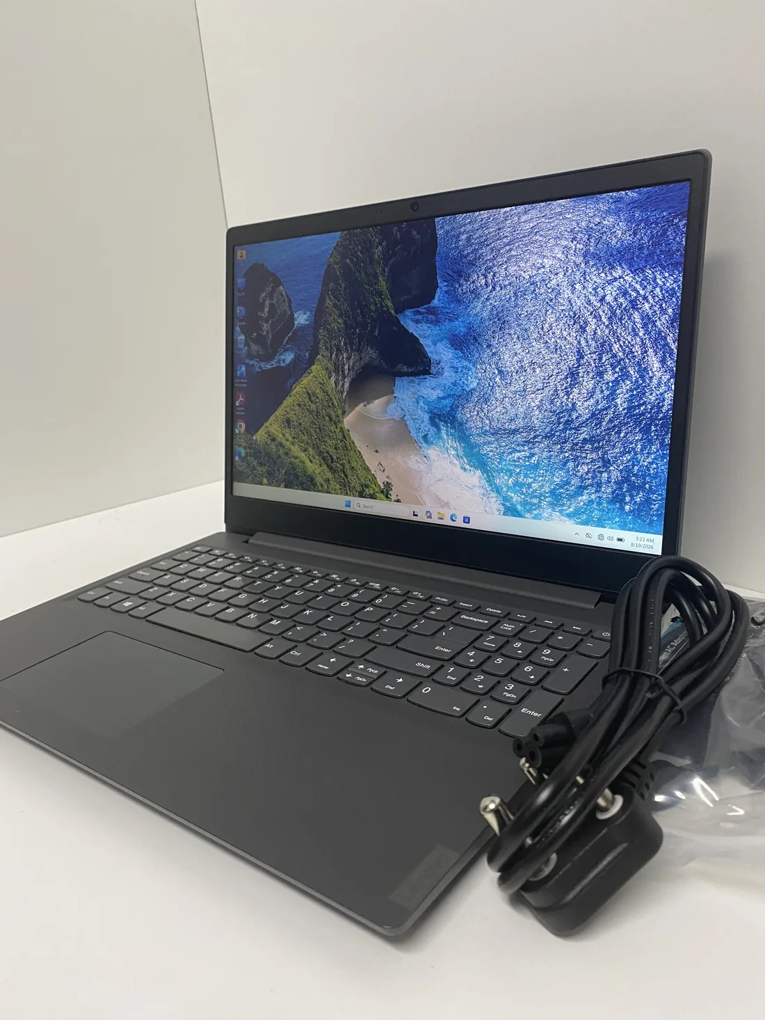 Refurbished laptop tested and packed with its charger